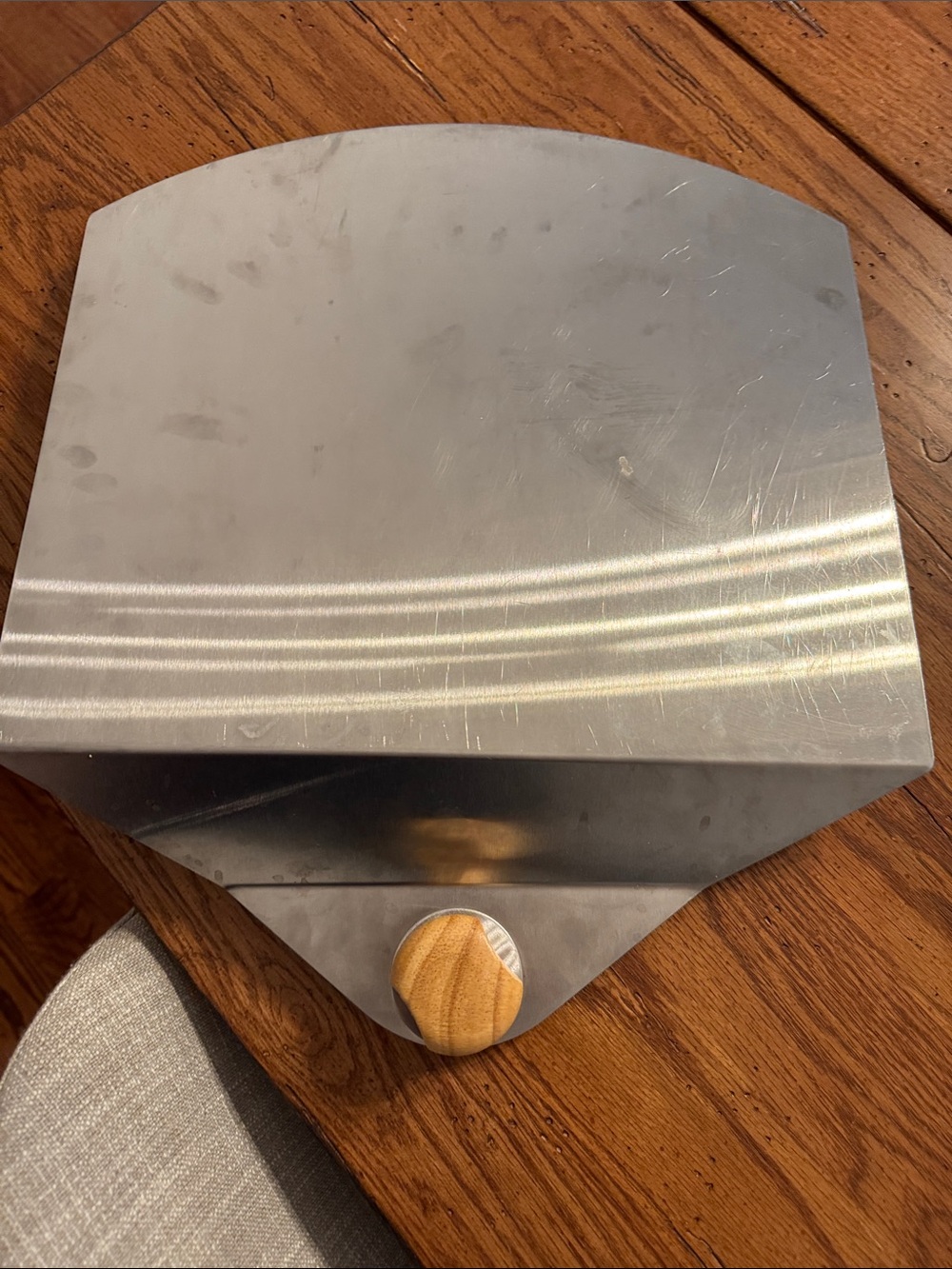 Stainless Steel Pizza Peel with Wooden Handle - Natural - Picture 3 of 4